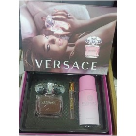 Versace Bright Cristal women edt 90 Ml Bayan Parfümü &amp; Deodorant 150 ml &amp; Dekant 10 ml çanta boy ÖZEL GİFT SET 
