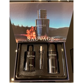 Dior Sauvage Edp 100 ml Erkek Parfüm &amp; Deodorant 150 ml &amp; Dekant 10 ml çanta boy GİFT SET 