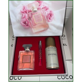CHANEL Coco Madmaselle Edp 100 ml Kadın Parfüm &amp; Deodorant 150 ml &amp; Dekant 10 ml çanta boy ÖZEL GİFT SET 