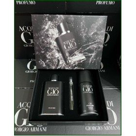 Armani Aqua Di Gio Profumo 125 ml Edp Erkek Parfüm &amp; Deodorant 150 ml &amp; Dekant 10 ml çanta boy ÖZEL GİFT SET 