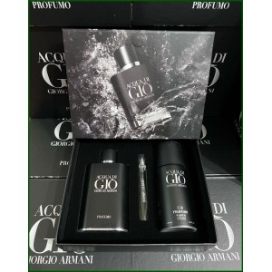 Armani Aqua Di Gio Profumo 125 ml Edp Erkek Parfüm &amp; Deodorant 150 ml &amp; Dekant 10 ml çanta boy ÖZEL GİFT SET 