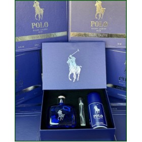 POLO Ralph Lauren Blue 125 ml Edt Erkek Parfüm &amp; Deodorant 150 ml &amp; Dekant 10 ml çanta boy ÖZEL GİFT SET 