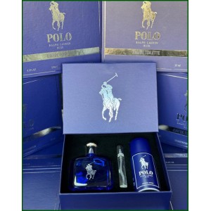 POLO Ralph Lauren Blue 125 ml Edt Erkek Parfüm &amp; Deodorant 150 ml &amp; Dekant 10 ml çanta boy ÖZEL GİFT SET 