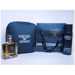 Emporio Armani Stronger With You EDT 100 ml Erkek Parfüm &amp;  200 ml Deodorant GİFT SET 