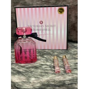 Victoria Secret Bombshell 100 ml Bayan parfüm &amp; 2 x 8 ml Decant çanta boy parfüm 